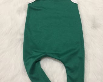 Baby Romper - green Harem Romper - Shorts Romper - Toddler Shorts - christmas romper - holiday Romper - Baby Pants - Toddler Romper forrest