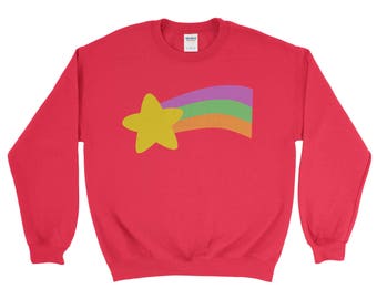 Mabel Pines shooting rainbow star Sweatshirt Gravity Falls Halloween costume Sweater Adult Men Unisex Sizes