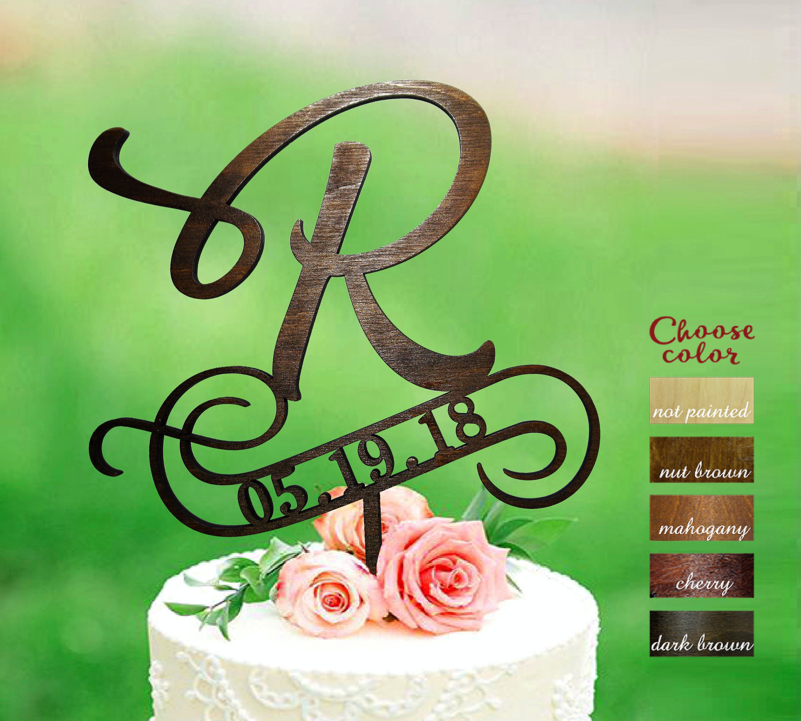 Letter R Cake Topper Rustic Toppers For Wedding Letter R Cake Topper Rustic Toppers For Wedding