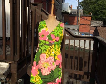 Floral 'Hawaiian' Crossover Dress
