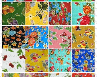 Oilcloth Digital Download Collage Sheet 2 x 2 inch