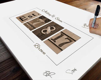 Custom Wedding Guest Book Alternative Wedding Guest Book Canvas Wedding Guestbook Sign Gallery Wrapped Canvas Wedding Guest Book Alternative