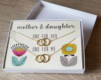 Mother Daughter Necklace for 2 (yellow)