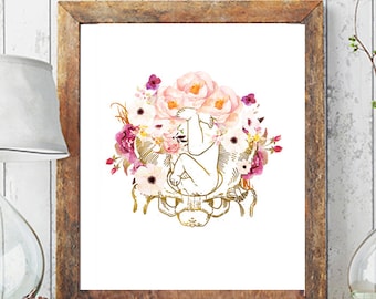 Obgyn Print, Midwife Art Print, Birth Art, Pregnancy Art, Obgyn Print, Midwife Print, Fetus Print, Anatomy Art, Medical Art Print, Doula Art