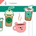Coffee Lover's Bear stickers, planner stickers, bear stickers, coffee stickers – 13 MINI size stickers