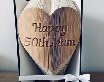PATTERN ONLY - Happy 50th Mum Heart