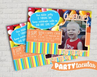 Jelly Bean Birthday Invitation