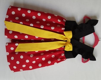 Minnie Mouse Dress, Minnie Dress, Baby Girls Dress, Little Girls Dress, Minnie Mouse Party Dress, Flutter Sleeve Dress