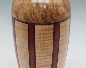 Exotic Turned Wood Segmented Vase