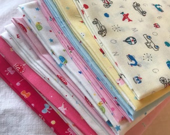 FQ bundle Japanese quilt cotton miniature prints Lecien koko seki Minny Muu collection 10 fat quarters 2 1/2 yards made in Japan 30's scraps