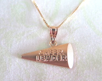 14Kt Gold Cheerleader Pendant / Charm