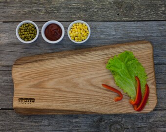 Wood Cutting Board - Oak Hand Crafted Cheese Board / Chopping Board / Kitchen Serving Board / Gift Board / Appetizer Platter CBO013