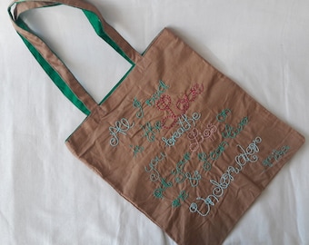 Shopping bag-"underwater"-embroidered carrying bag