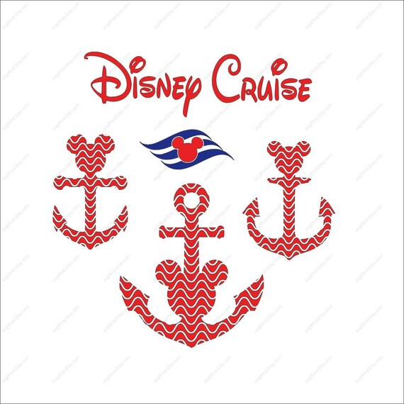 Disney Cruise SVG Mickey Anchor SVG Dxf Eps Png Ai for ...