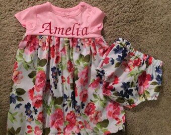 Girls dress with matching bloomers