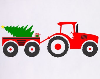 Christmas Truck, svg, cut, file, decal, vector, tree, winter, holidays, silhouette cameo, cricut, cutting, clipart, merry, files, design
