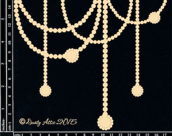 Dusty Attic, DA1336, Elegant Pearls , Scrapbooking, Chipboard, Card Making, Mixed Media, DYI crafts