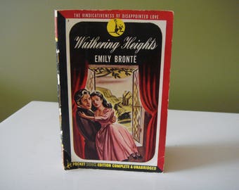 Vintage Paperback Book - Wuthering Heights - Emily Bronte - 1949 Pocket Book Edition