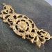 Steampunk Pendant Connector Link for Necklace Brass Metal Stamping 1417 - 3 pieces