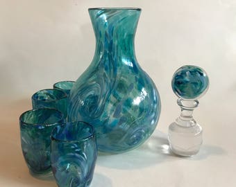 Surf's Up ~ sake set with 4 shott glasses