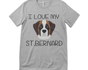 I Love My St. Bernard Tee T.Shirt