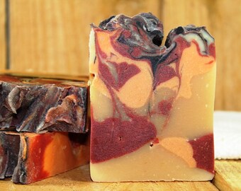 Goat's Milk Soap, Harvest Moon, Artisan Soap, Handmade Soap, Cold Process Soap, Fall Soap, Halloween Soap, Pumpkin Soap