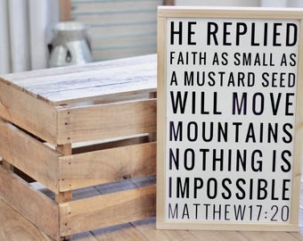 Faith as small as a Mustard Seed - Matthew 17:20