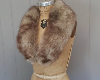 SILVER Fox Fur Collar / bridal wedding