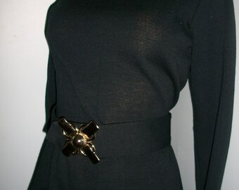 Awesome 60s 70s vintage little black dress LBD S M 36 bust