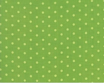 1 1/8 YARDS REMAINING Caravan Roundup Green Tonal Dot Yardage by Mary Jane Butters for Moda Fabrics 100% Cotton #11645 17