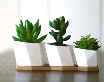 Geometric planter set, Succulent planters, Air plant set, Air plant holders, Planter indoor mini, housewarming gift, Mini planters