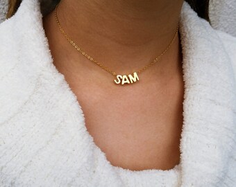 Gold Initial Choker Gold Name Choker Custom Choker Gold Capital Letter Necklace Gold Choker Necklace Personalized Choker