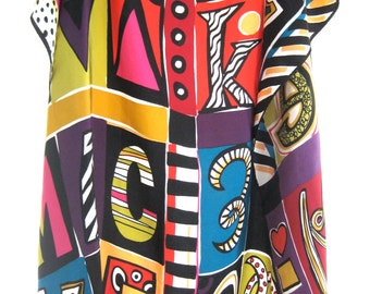 Vintage Bob Mackie Printed Silk Scarf