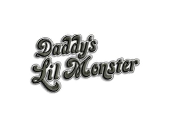 Daddy's Lil Monster Embroidery design Harley Quinn Machine embroidery design - NushNusha shop