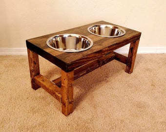 Elevated dog bowl, Large dog feeder, Dog bowl, Dog lover gift, Dog bowls, Dog bowl stand, Pet furniture, Farmhouse decor, Raised dog bowl