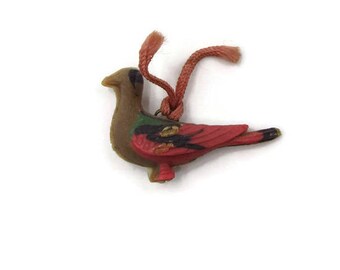 Miniature Dove Pigeon Vintage Celluloid Charm 3/4" Made in Japan