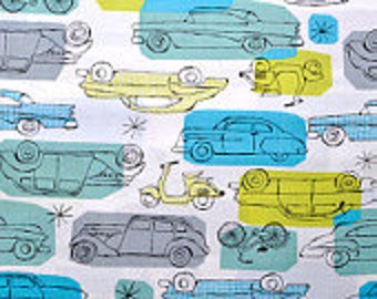 SALE Monaluna Havana Cars half yard 100% Organic Cotton from Monaluna