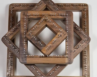 Walnut Pin Looms From Blue Butterfly, Wooden Pin Loom, Frame Loom, Pin Weaving Loom, Easy Weaver Looms