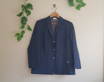 Vintage Burton single breasted navy blue suit jacket size M