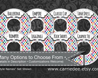 Dot Dot Smile Rack Dividers - Styles Dividers & Size Dividers Available - Fashion Consultant, Simply Dots Design, DotDotSmile dds