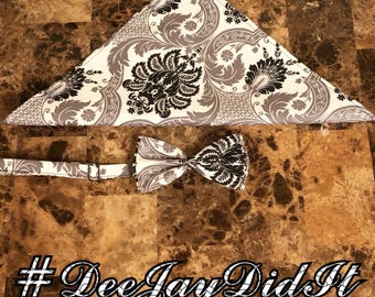 Custom bow tie & handkerchief