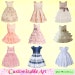 Girls Formal Dresses Clipart Girls Dress Clip Art Images Fashion Wear Clothes Toddlers Dress Cute Outfit Digital Printable PNG Graphics