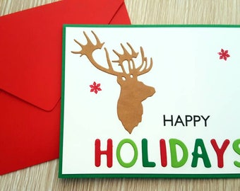 Happy holiday cards / happy holiday card set / happy holidays card / christmas cards set / christmas cards boxed set