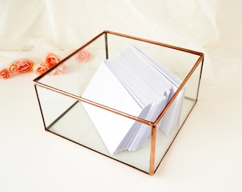 Wedding Card Box, Envelope Holder, Glass Box, Wedding Gift, Gift For Her, Gift For Girlfriend, Jewelry Box