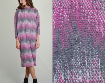 60s Sack Dress / Vintage 60s Dress / 60s Shift Dress / Chevron Dress /60s Mod Dress / Vintage Sack Dress / Mod Dress / Medium Large