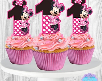 Minnie Mouse Cupcake Toppers, Cupcake Picks