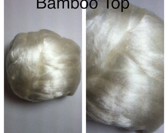 Bamboo Roving Undyed / Ecru Bamboo Top / 1lb / 16oz