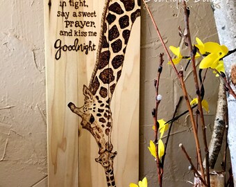 Giraffe/Nursery/nursery Art/Baby Shower/Nursery Wall Art/Nursery Decor/Giraffe Gift/Wall Decor/Wood Sign/Baby Gift/Handmade/Gift For Mom