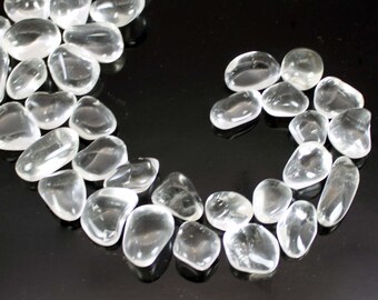 Tumbled Stones- Tumbled Quartz Crystal gemstones- Natural Quartz - High Quality Ice Water Crystal Clear Quartz -1 Lb- Healing crystal