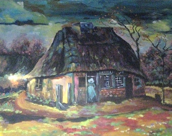 The Cottage : Van Gogh Inspired Painting